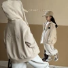 Girls' fleece hoodie jacket 2024 Autumn/Winter new style for children and middle-aged kids autumn/Winter stylish thickened hooded top details Picture